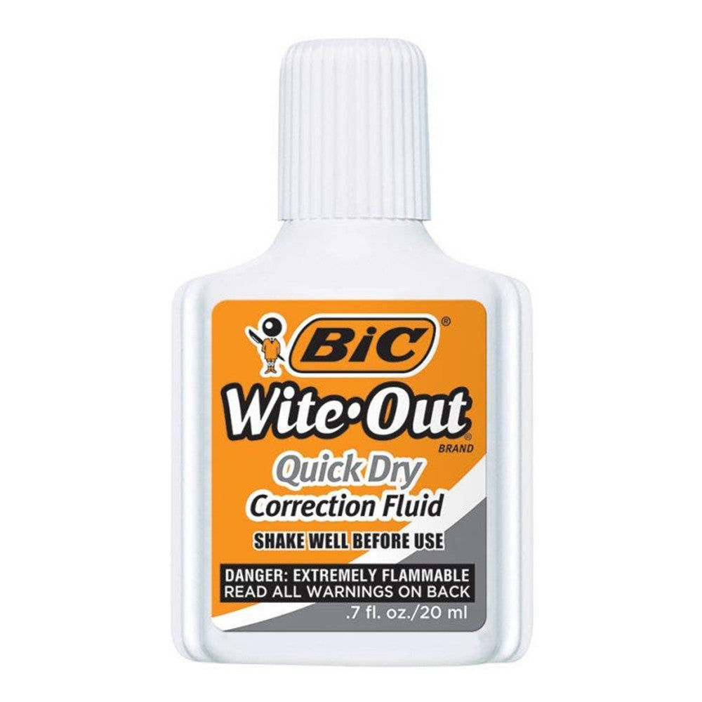 Wite Out Correction Fluid, Extra Coverage, 1 Ea